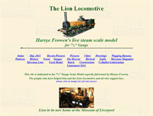 Tablet Screenshot of lionlocomotive.co.uk